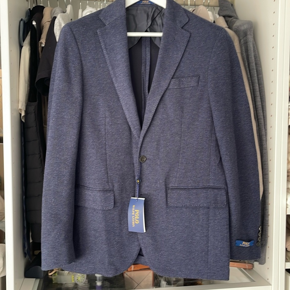Polo Ralph Lauren herringbone Blazer. Size 38 blue.